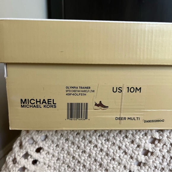 Michael Kors Cheetah Print Olympia Trainer Platform Sneaker HAIRCLIF LTHR sz 10 - Picture 12 of 13